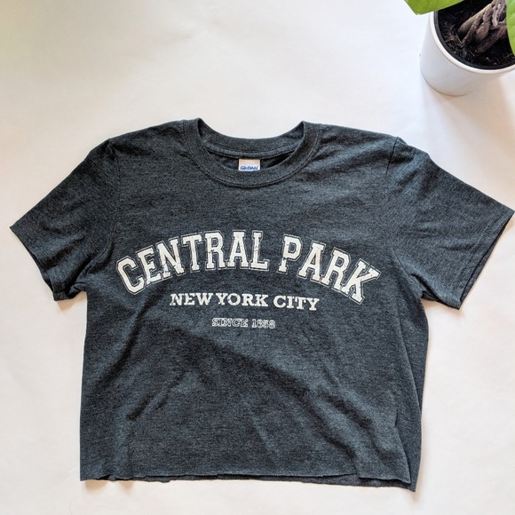Gildan Tops - Vintage New York City Central Park Cropped Tee